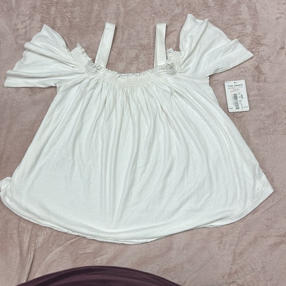 We The Free White Ruffled Tunic Relaxed Fit - Picture 2 of 6